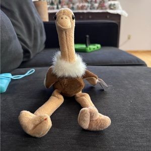 Rare 1997 Stretch the ostrich Beanie Baby with error!